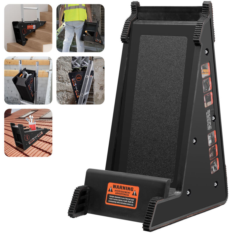 VEVOR Niveau d'Échelle PP Accessoire d'Échelle Extensible Capacité 172,4KG Avec Rangement
