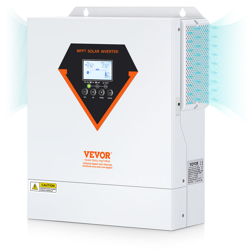 Mophorn - vevor Onduleur Hybride 3500 w Onduleur Solaire Hybride Chargeur Hors Reseau a Onde Sinusoïdale Pure 230 v ca avec Controleur de Charge