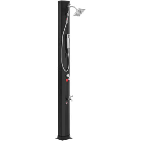 VEVOR Outdoor Solar Heated Shower, 40L Poolside Shower Kit with 2 Shower Head and Foot Shower Tap, Handheld/Hanging Two Modes Fast Assembly W/ Pre-Drilled Hole for Outdoor Backyard Poolside Beach Spa
