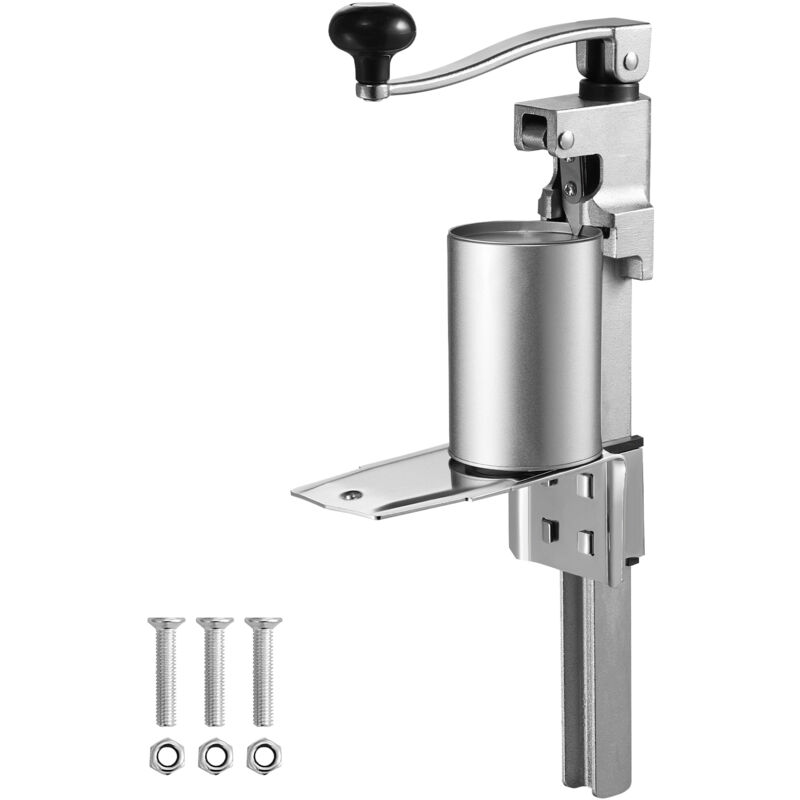 Vevor Ouvre-Boite Manuel, Ouvre-Bocal Commercial pour Grandes Cannettes Jusqu'a 30 cm de Haut Ouvre-Canette avec Base Hauteur Reglable Poignee