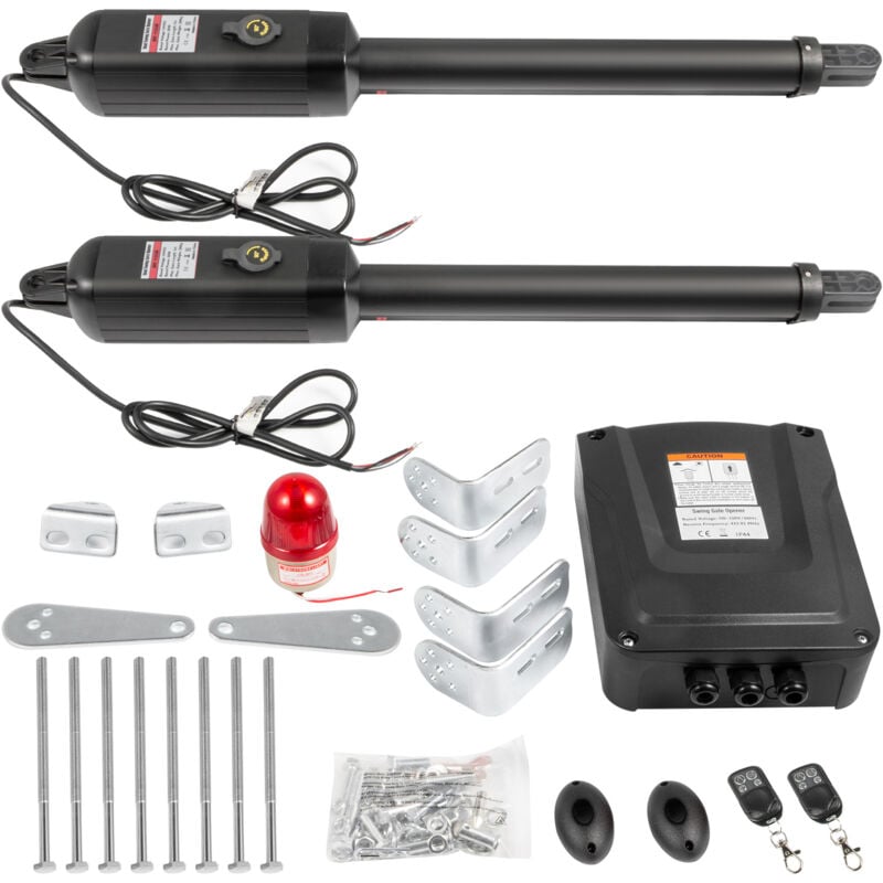 Ouvre-porte automatique electrique, capacite 300 kg, ouvre-porte double battant, longueur 2,7 m, vitesse 16 mm/s, 50 w, kit complet a distance,