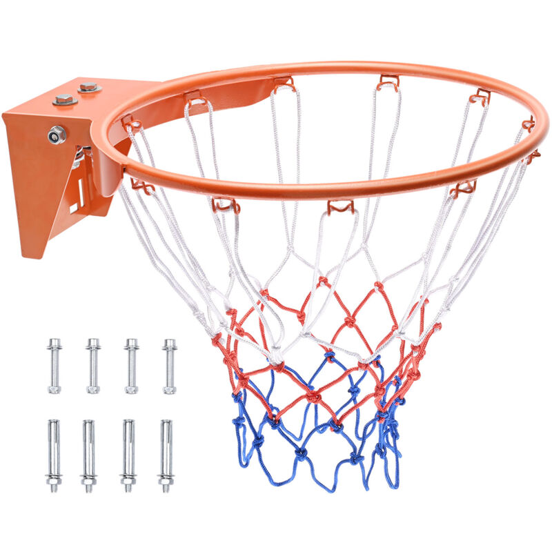 Vevor - Panier de Basket Diametre Exterieur 480 mm Cerceau de Basket-ball en Acier au Carbone avec Filet But de Basket-ball Mural Piece de