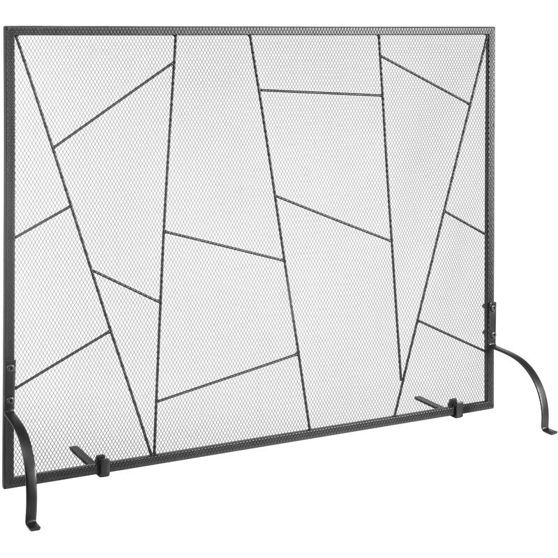 Mophorn - vevor Pare-feu de Cheminee a Panneau Unique Grille de Protection de Cheminee en Fer Robuste 90,6x72 cm Pare-etincelles Autoportant