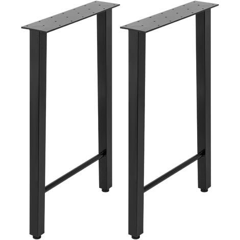 Pied de meuble cadre en acier noir Interges H. 71 cm
