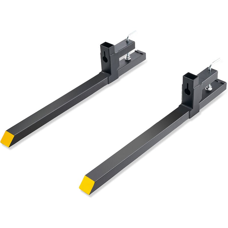 Vevor Pinces sur Fourches a Palettes 1090x70x230 mm Fourches de Tracteur de Charge 907 kg Longueur Totale 109 cm avec Lame de Fourche 76 cm Fourches