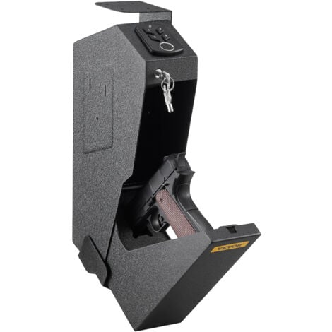 VEVOR Pistola Caja Fuerte de Seguridad Acero, con 2 Llaves y Cerradura de Combinación, Caja de Almacenamiento de Pistola con Teclado Digital, Caja de Arma Portátil con Bóveda de Llave 3,3 kg