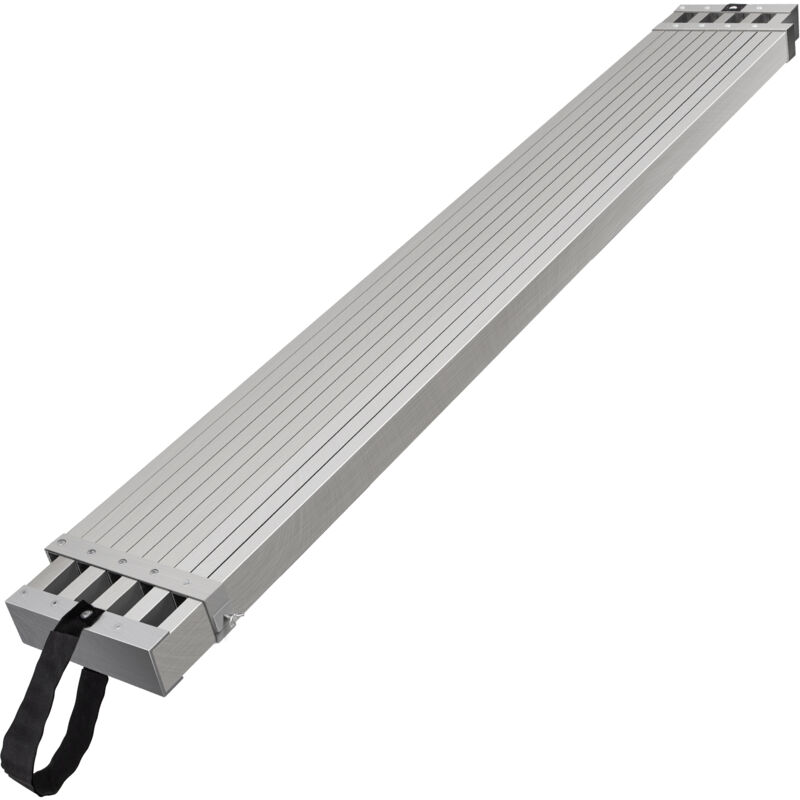 VEVOR Planche d'échafaudage télescopique alu 2.44-3.96m, largeur 317.5mm, charge 227kg, plate-forme antidérapante.