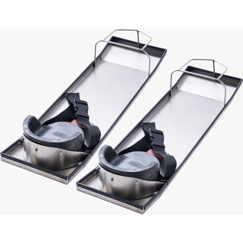 VEVOR Planche a Genoux 70 x 20 cm 1 paire avec Coussinets, Protege Genoux de Beton Leger, Repose-Genoux en Acier Inoxydable, Protege-Genoux