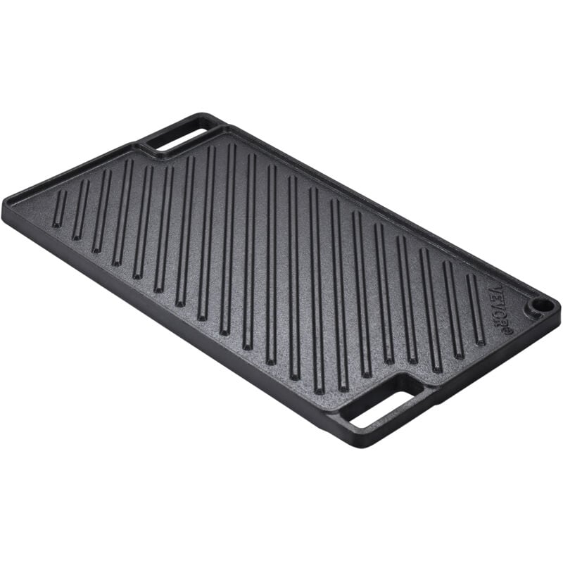 Mophorn - vevor Plaque a Griller Pre-assaisonnee Reversible 425x246 mm Plancha Gril Rectangulaire en Fonte Anti-adhesive Plaque de Cuisson Epaisseur