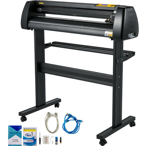 VEVOR Cortador de Vinilo, Máquina de Corte de Plotter de Vinilo de 870mm, Vinilo Cortador Letrero para Cortar Negro Azul