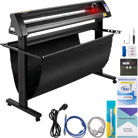 VEVOR Plotter de Corte Posicionamiento Semiautomático de 1350 mm Impresora Cortador de Vinilo 15-800 mm/s Plotter de Corte de Vinilo CA 85-264V Vinilo Cortador Letrero Signcut Impresora Vinilo