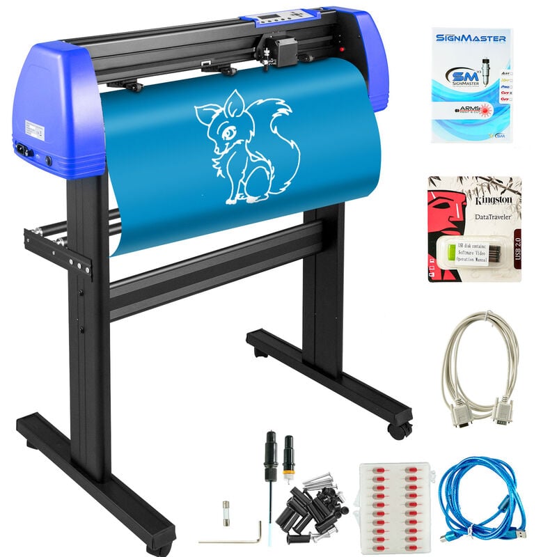 Vevor - Plotter de Decoupe Vinyle 870 mm Machine de Traceur de Coupe Vinyle, 10-800 mm/s Machine de Decoupe Vinyle avec Logiciel de SignMaster Haute