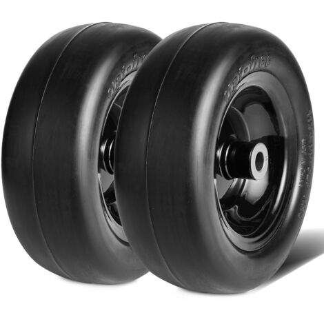 VEVOR Pneumatici per Tosaerba con Cerchio, Pneumatici per Trattori 11x4-7", Pneumatico in PU Antiforatura, Misura Bussola da 3/4", Confezione da 20 Adattatori per Trattorini e Trattorini