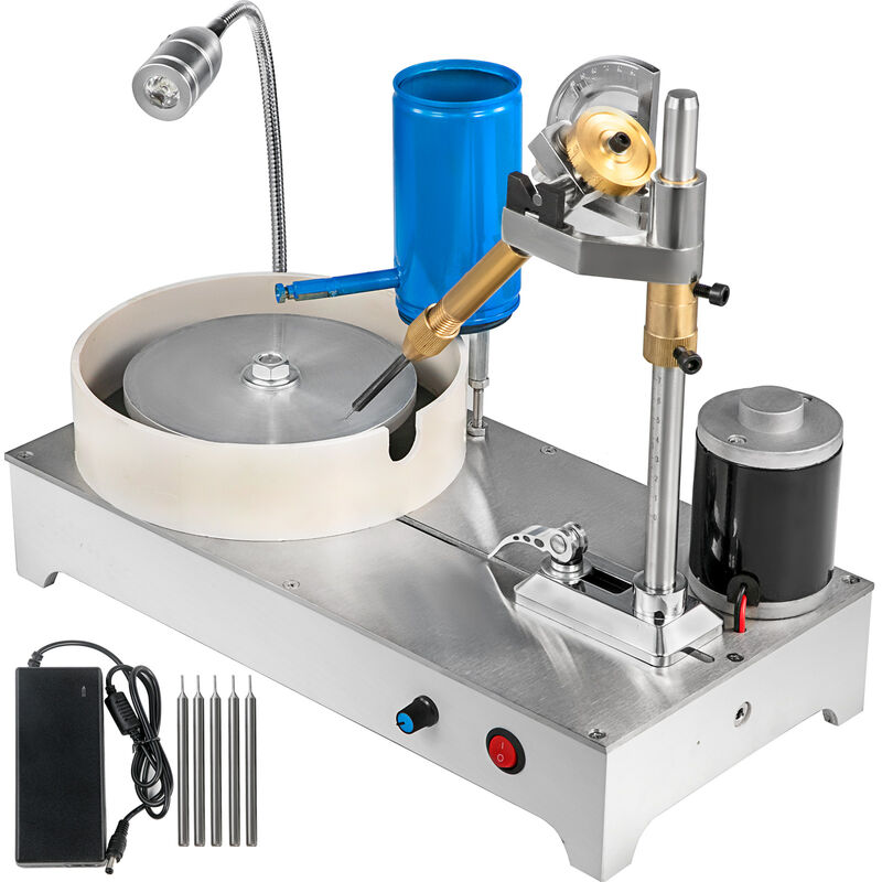 VEVOR Polisseuse Gemmes Machine de Polissage de Bijoux 1800RPM Machine de Polissage de Roche a Facettes Gemmes Machine de Polissage de Tampon