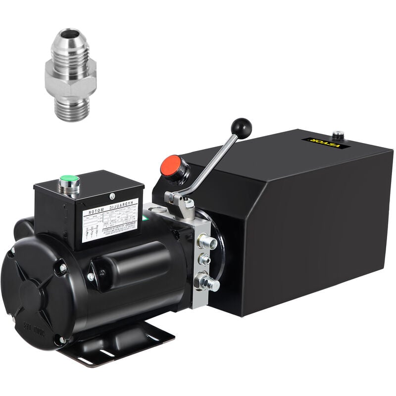Vevor - Pompe hydraulique 14 l, Pompe hydraulique a Simple Effet Reservoir Noir, Pompe hydraulique remorque Demarrage rapide, Pompe hydraulique avec