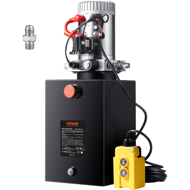 Vevor - Pompe Hydraulique dc 12 v 19 l Groupe Hydraulique Simple Effet Debit deHuile 3,44 L/min Max. Pression de Decharge 22 MPa pour Camion a Benne