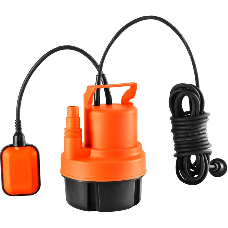 VEVOR Pompe utilitaire, 320 W, pompe de puisard, 6000 L/H haut debit, pompe a eau submersible, 7 m, portable avec cordon dealimentation de 3 m pour