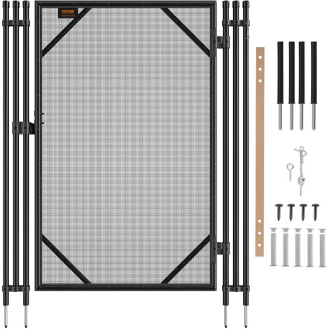 VEVOR Pool Fence Gate, 4 x 2.5 Ft, Easy DIY Installation Inground Pool Gate, Pool Fence Gate Kit with Stainless Steel Latch, Removable Child & Pet Security Pool Fencing