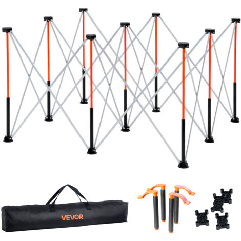 VEVOR Portable Folding Workstand, 1264 x 1264 mm Collapsible Workbench, 1589 kg Weight Capacity, No Assembly Foldable Work Stand with Storage Bag, Table Top NOT Included, for Garage Workshop Outdoor