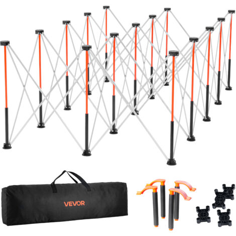 VEVOR Portable Folding Workstand, 2455 x 1260 mm Collapsible Workbench, 2724 kg Weight Capacity, No Assembly Foldable Work Stand with Storage Bag, Table Top NOT Included, for Garage Workshop Outdoor