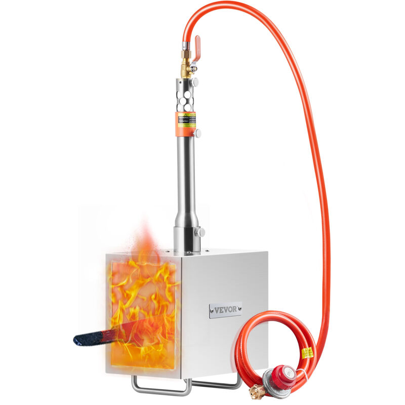 Vevor - Portable Propane Forge, 1 Burner Farrier Forge, 2600℉ Tool and Knife Making Blacksmithing Gas Forge, Large Capacity Square Stainless Steel