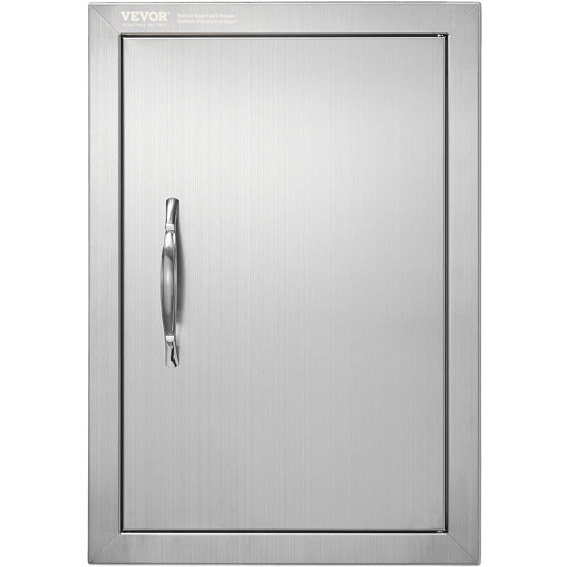 Mophorn - vevor Porte deAcces pour Barbecue, Simple Porte de Cuisine Exterieure 355x508x46 mm, Porte Encastree en Acier Inoxydable Reversible, avec