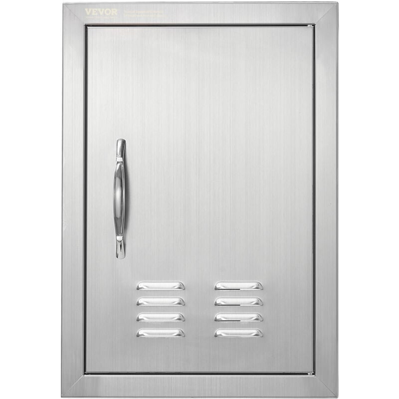 VEVOR Porte deAcces pour Barbecue, Simple Porte de Cuisine Exterieure 35,6x50,8x4,6 cm, Porte Encastree en Acier Inoxydable, avec Poignees et