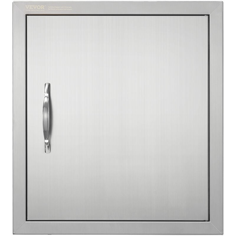 Vevor Porte deAcces pour Barbecue, Simple Porte de Cuisine Exterieure 457x508x45 mm, Porte Encastree en Inox, avec Poignee et Crochet, pour Îlot de