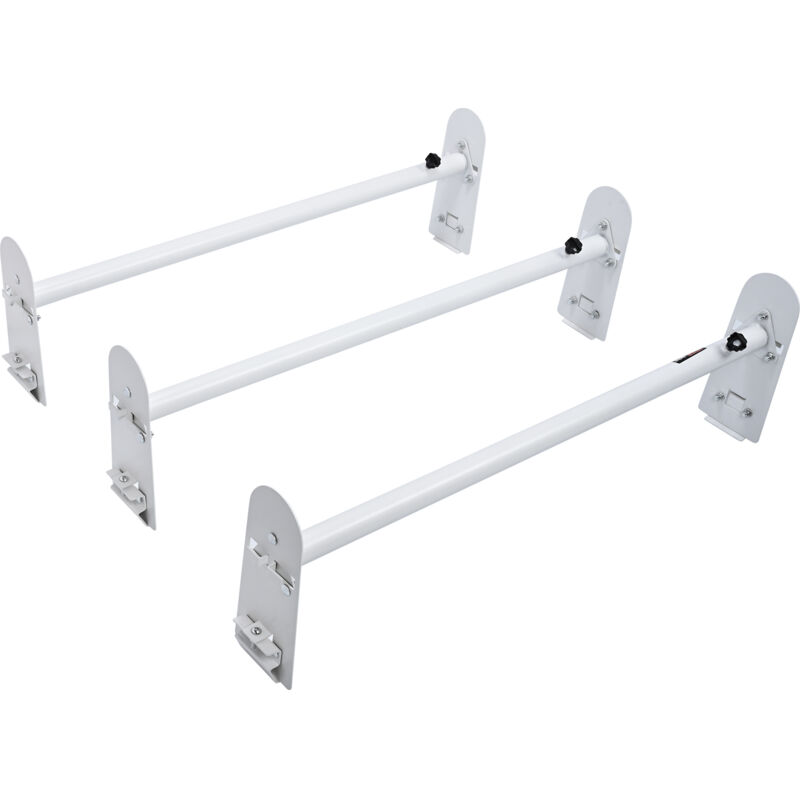 Mophorn - vevor Porte-echelle de toit pour fourgon, 3 barres de toit en acier allie, capacite de 340 kg, galerie de toit pour gouttiere, longueur