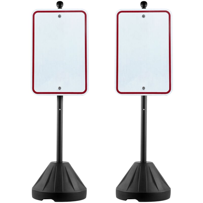 VEVOR Poteau sur Socle Support Panneau de Signalisation en Fonte, Ensemble de Poteau et de Base pour Panneau de Signalisation 152,4 cm de Long,