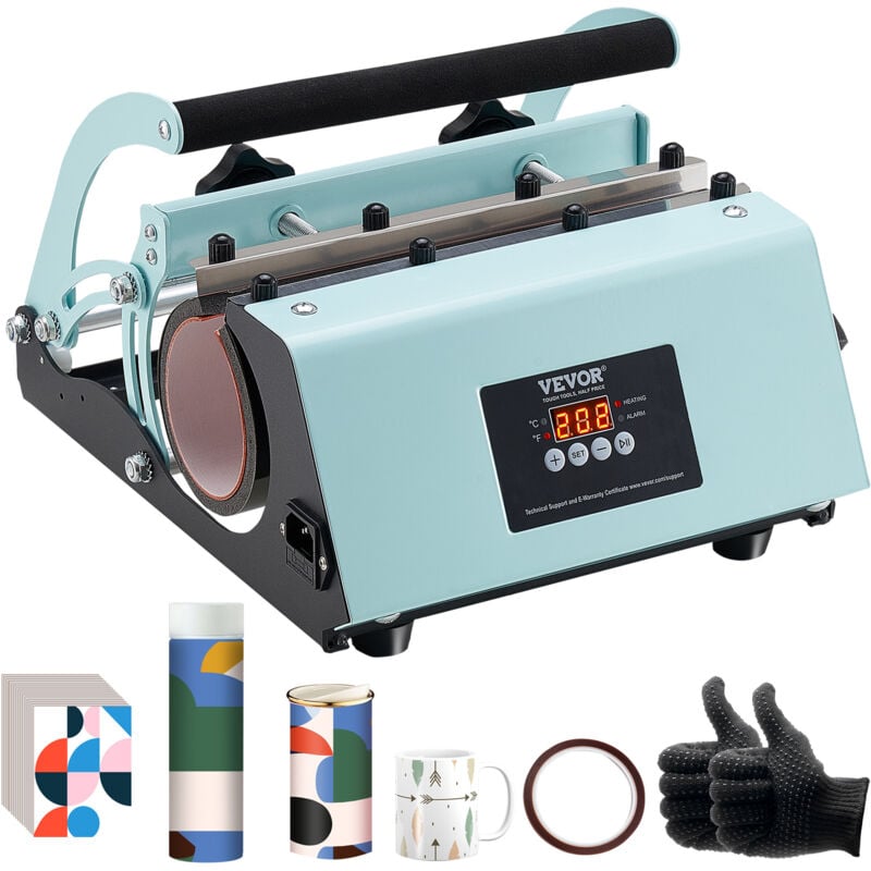 Vevor - Presse a Chaud pour Tasses 32,5-89 cL, Presse pour lImpression de Tasse 73-87 mm de Diametre, Machine de Sublimation avec Papier de