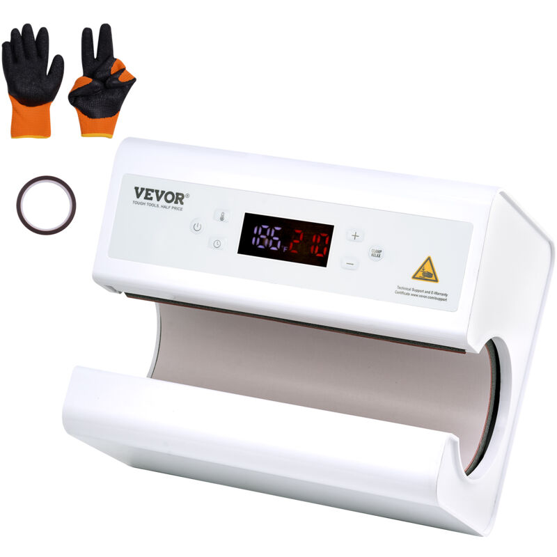 Presse a Chaud pour Tasses Mugs Automatique 325-887 mL Diametre 75-85 mm, Machine de Sublimation Temperature et Temps Reglables, Chauffage Rapide et