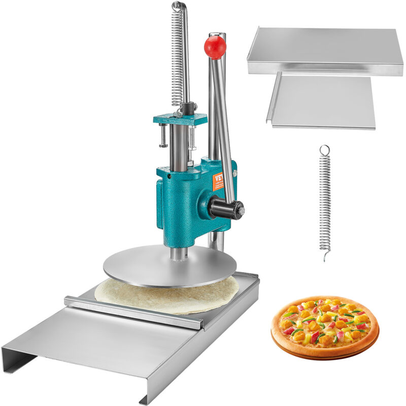 Mophorn - vevor Presse a Pates 24 cm Diametre Machine a Pizza Manuelle avec Plateau en Acier Inoxydable Formeuse a Pizza Domestique Hauteur Reglable