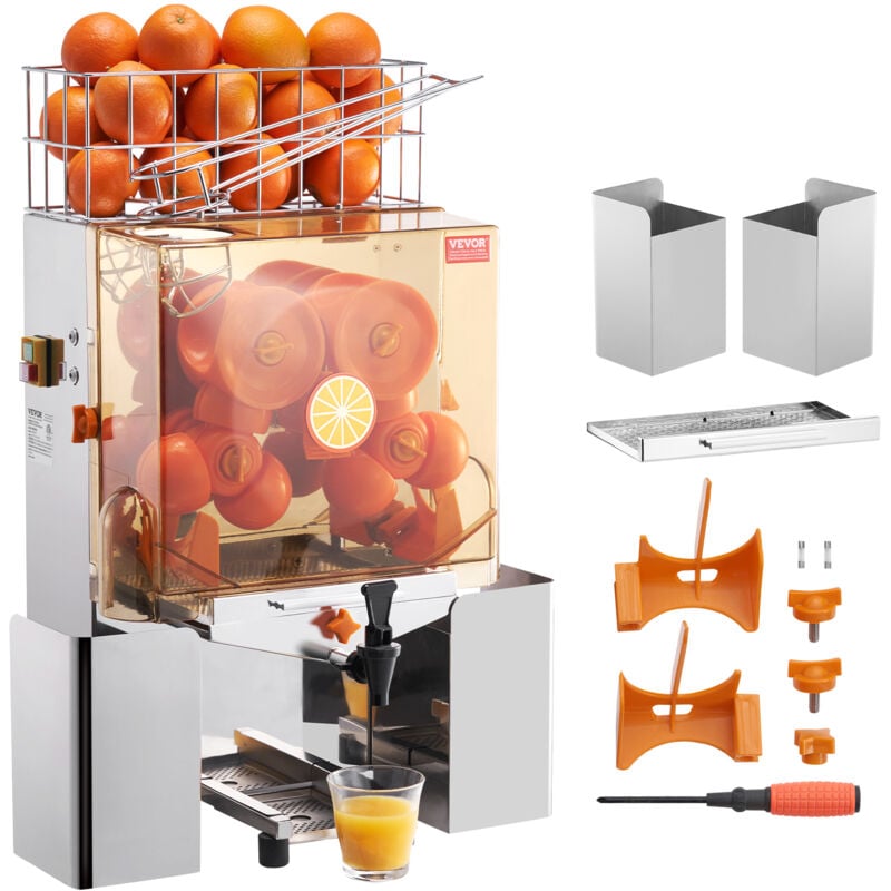Mophorn - vevor Presse-Agrumes Electrique Commercial 120 w Extracteur de Jus Alimentation Automatique avec Filtre Seau de Collecte deEpluchure et