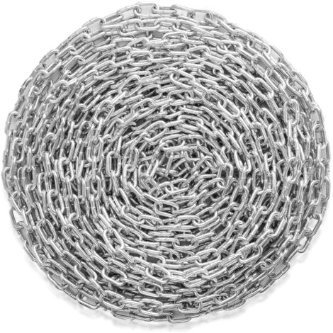 VEVOR Proof Coil Chain, 5/16" x 92', 1667 lbs Safe Working Load, Zinc Plated Proof Tested Coil Chain with Two Quick Links, Galvanized Carbon Steel Link Chain for Towing, Hanging, Camping, Pet Towing