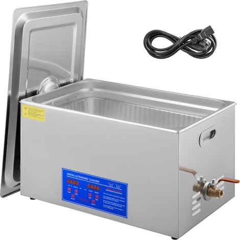 VEVOR Pulitore ad Ultrasuoni 30L Macchina per la Pulizia Pulitore ad Ultrasuoni Dispositivo in Acciaio Inox con Timer Digitale Uso Commerciale Domenistico Personale