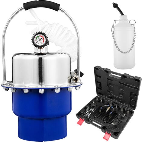 VEVOR Purgador de Frenos, 10-40 PSI Sangrador Líquido Frenos 5 L Purgador Frenos 17,53 cm x 5,99 mm Purgado de Líquido de Embrague y Freno Purgador de Frenos para Purgar Sistemas de Frenos y Embrague
