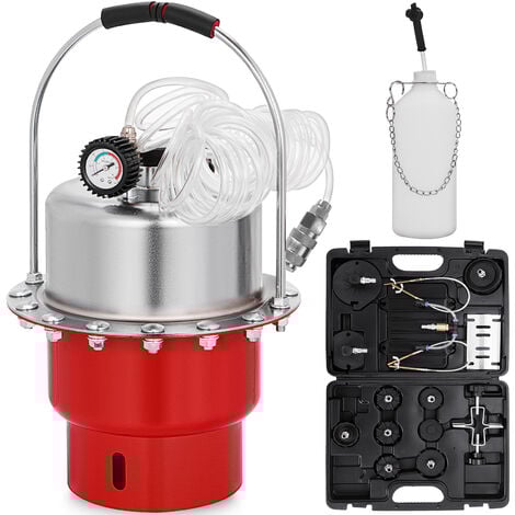 VEVOR Purgeur de Frein Liquide Pneumatique 5L Purgeur deEmbrayage en Acier Purgeur a Pression deAir 10-40PSI Pompe a Depression Kit de Purgeur Frein Manuel Purgeur Embrayage Outillage pour Vehicule