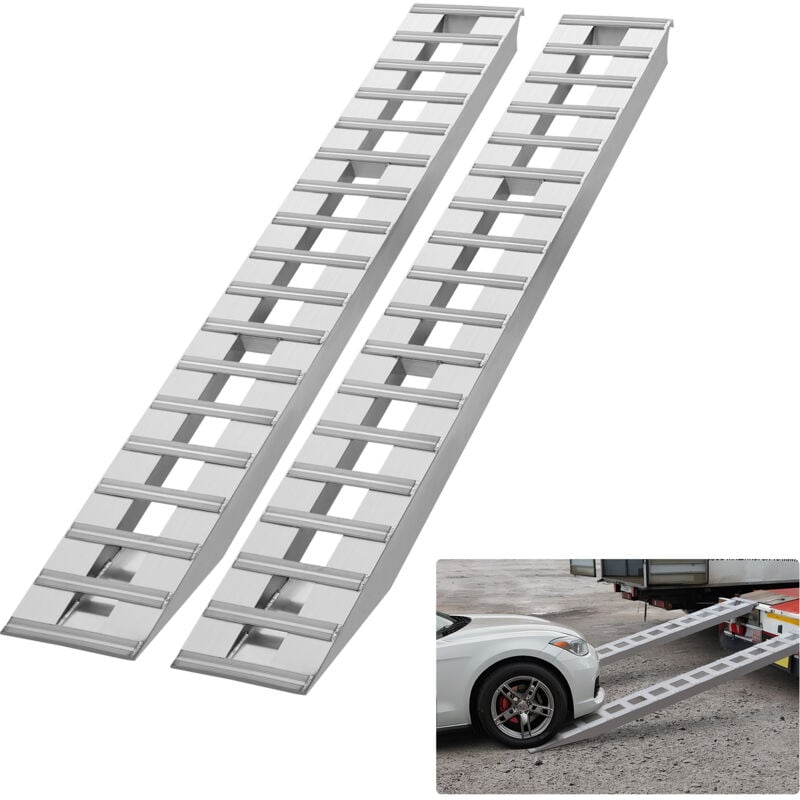 Vevor - Rampes en aluminium 108' x 15', capacite de chargement de 10 000 lb pour moto/moto tout-terrain/remorque/VTT/UTV/tracteur de jardin/tondeuse