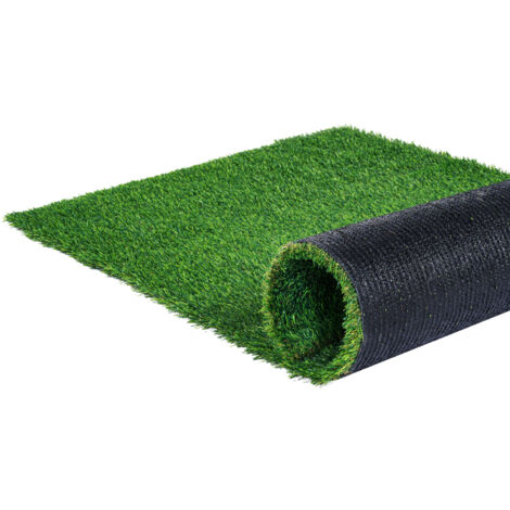 VEVOR Rasenteppich 1530 x 920 mm Kunstrasenteppich PP + PE Kunstrasen 35 mm Florhöhe UV-beständig Grasteppich mit einer Dichte von 17.000 Stichen Ideal für Terrasse Balkon Picknicks