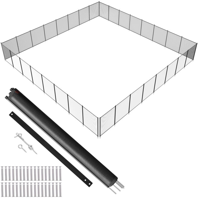 Image of Vevor - Recinzione per Piscina, 4 x 96 ft, Recinzione per Piscina di Sicurezza per Bambini Rimovibile, Recinzione per Piscina di Facile Installazione