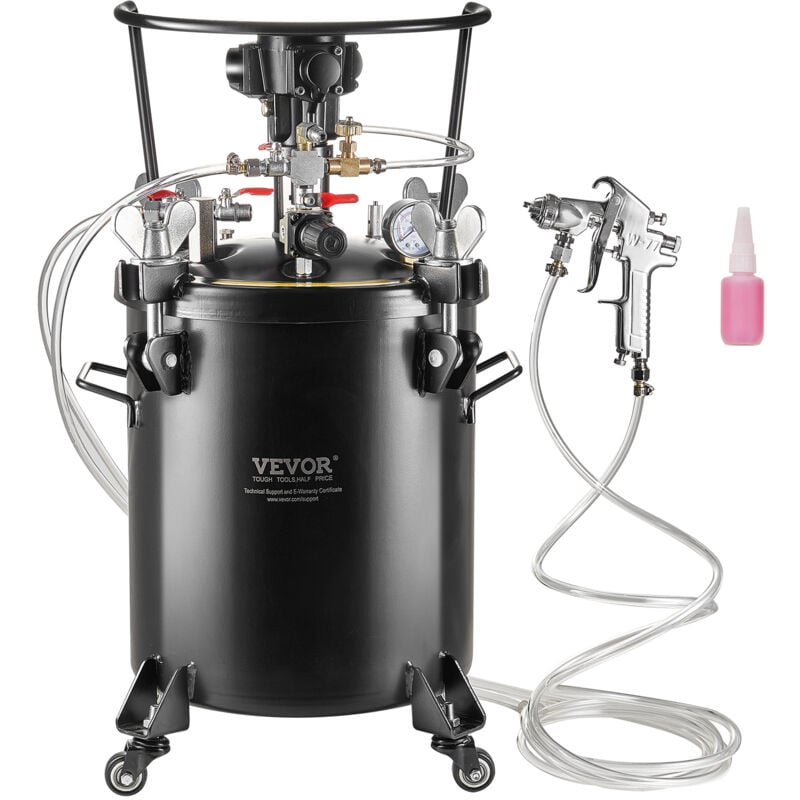 Vevor - Reservoir de Peinture sous Pression 30 l, Pot de Pression de Peinture Agitation Automatique, Systeme de Pulverisation de Peinture avec
