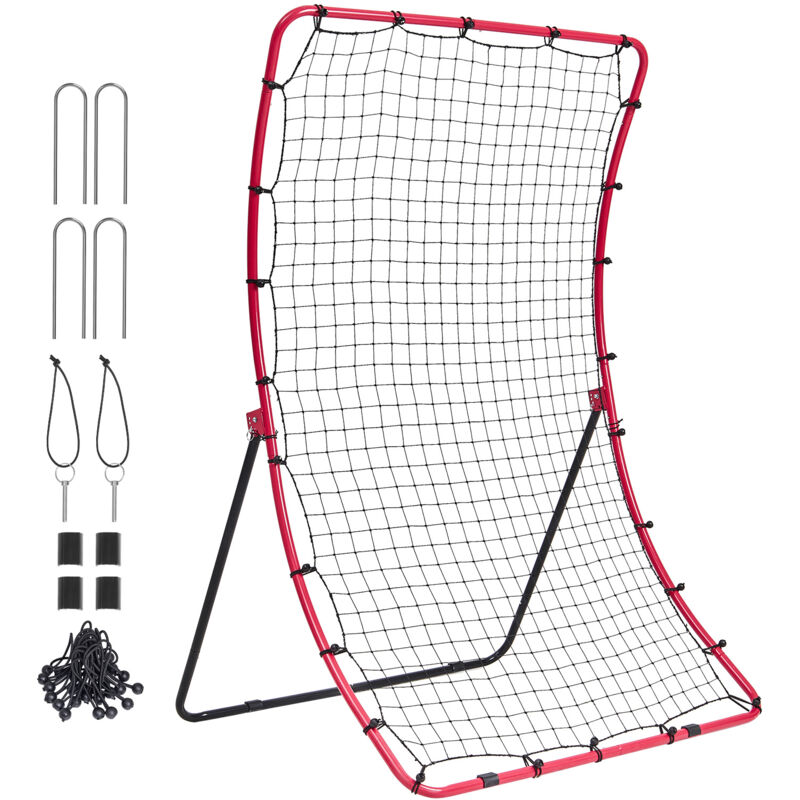 Image of Rete da Rimbalzo per Baseball Softball, Rete di Lancio per Baseball PitchBack, Rete da Rimbalzo 1219 x 1676 mm per Allenatore da Campo con Bersaglio