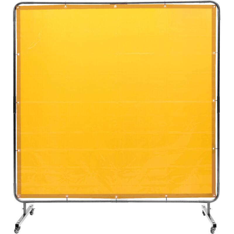 Mophorn - vevor Rideau de Soudage avec Cadre, 1,8x1,8 m Ecran de Protection pour Soudure en Vinyle Ignifuge sur 4 Roues Pivotantes 2 Verrouillables,
