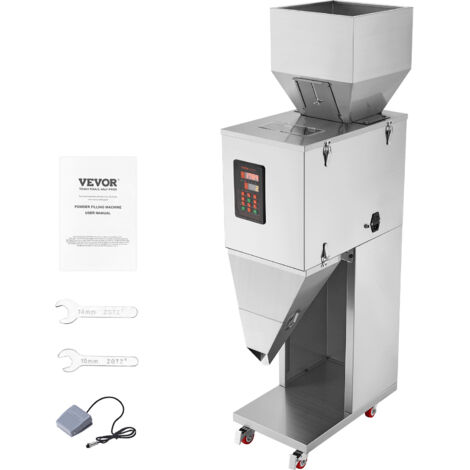 VEVOR Riempitrice di Particelle, 20-3000g, Riempitrice Automatica con Pedale, Riempitrice a Pesatura in Acciaio Inox, Riempitrice per Fagioli Semi di Grani Te Imballaggio Granulare