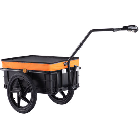 VEVOR Rimorchio per Bici, Capacita di Carico 40 kg, Carrello per Bici Carichi Pesanti, Stoccaggio Compatto Pieghevole con Attacco Comune, Copertura Impermeabile, Adatto a Ruote da Bici 640 - 711 mm