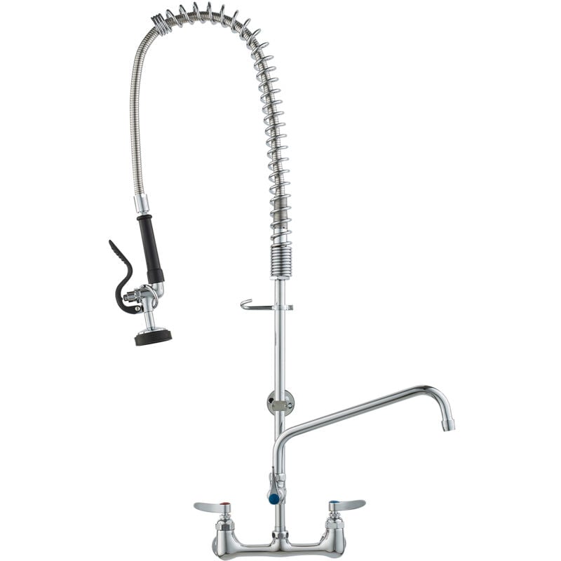 Mophorn - vevor Robinet commercial avec pulverisateur de pre-rincage, hauteur 36', centre 8', bec pivotant 12', robinet deevier de cuisine mural,
