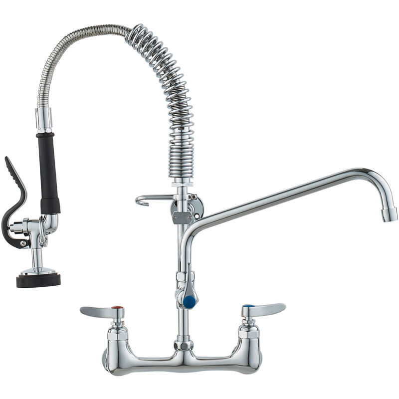 Mophorn - vevor Robinet de Cuisine Commercial avec Pulverisateur de Pre-rincage, Mitigeur avec Douchette Extractible, 530 mm de Haut, Entraxe 203 mm,