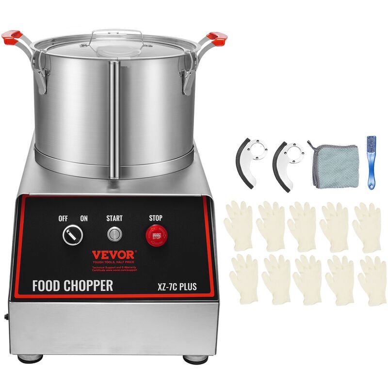 Mophorn - vevor Robot Culinaire 750 w Robot de Cuisine Capacite 6,6 l Mixeur Multifonction Cuisine en Acier Inoxydable Alimentaire Hachoir Electrique