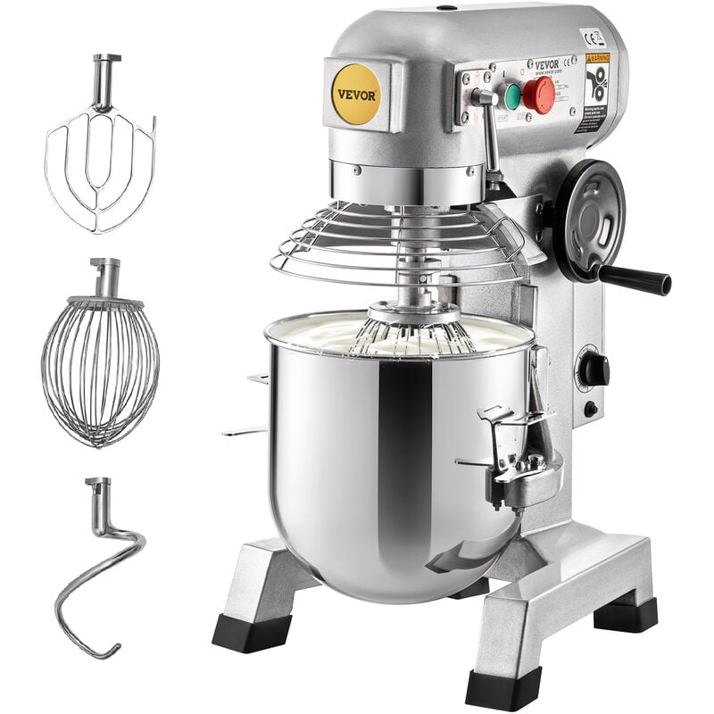 Vevor Robot Patissier Multifonction 33 l Robot de Cuisine 1100 w Robot Melangeur Petrisseur Inox 56 x 45 x 85,5 cm Avec 3 Agitateurs 3 Vitesses